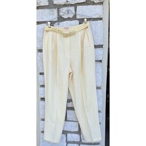 Vintage Jacquelyn Smith Yellow Pants Size 16 USA Granny Core Tailored